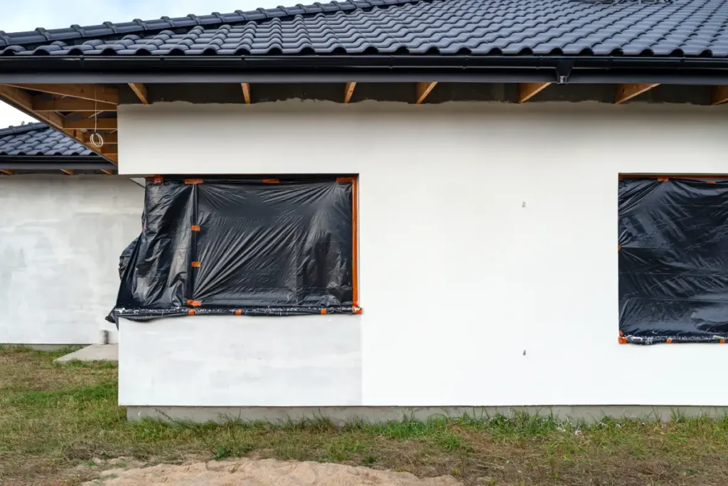 A newly applied layer of white silicone plaster on 2023 11 27 05 35 34 utc
